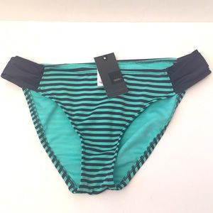 New Striped Bikini Bottoms Size Large